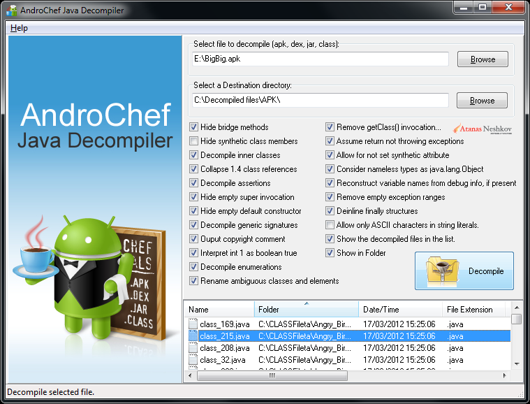 Image result for AndroChef Java Decompiler 1.0.0.7 Full + Patch + Keygen